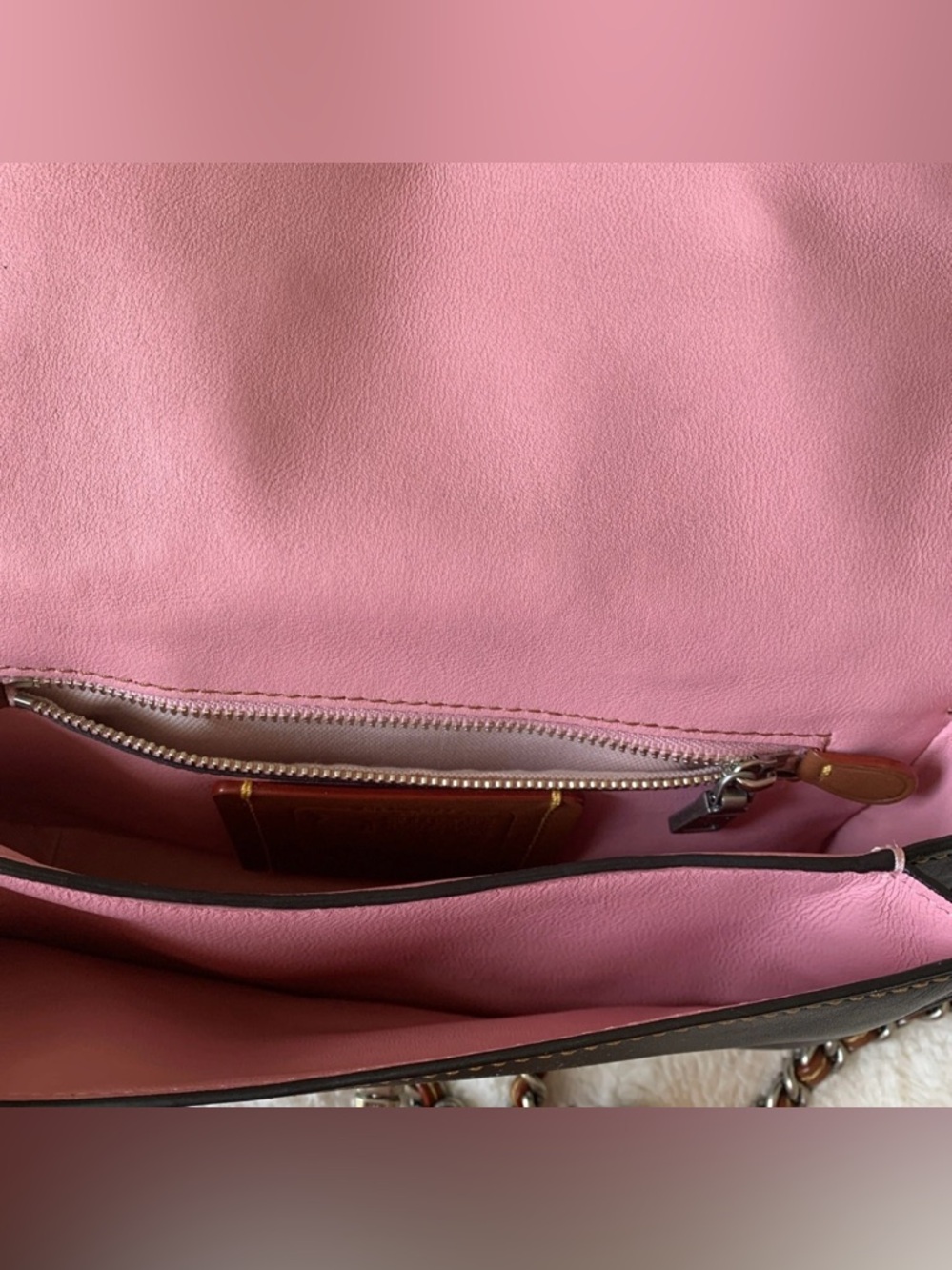Coach 1941 Black Pink Tea Rose Appliqué Double Dinky Bag - Picture 6 of 16